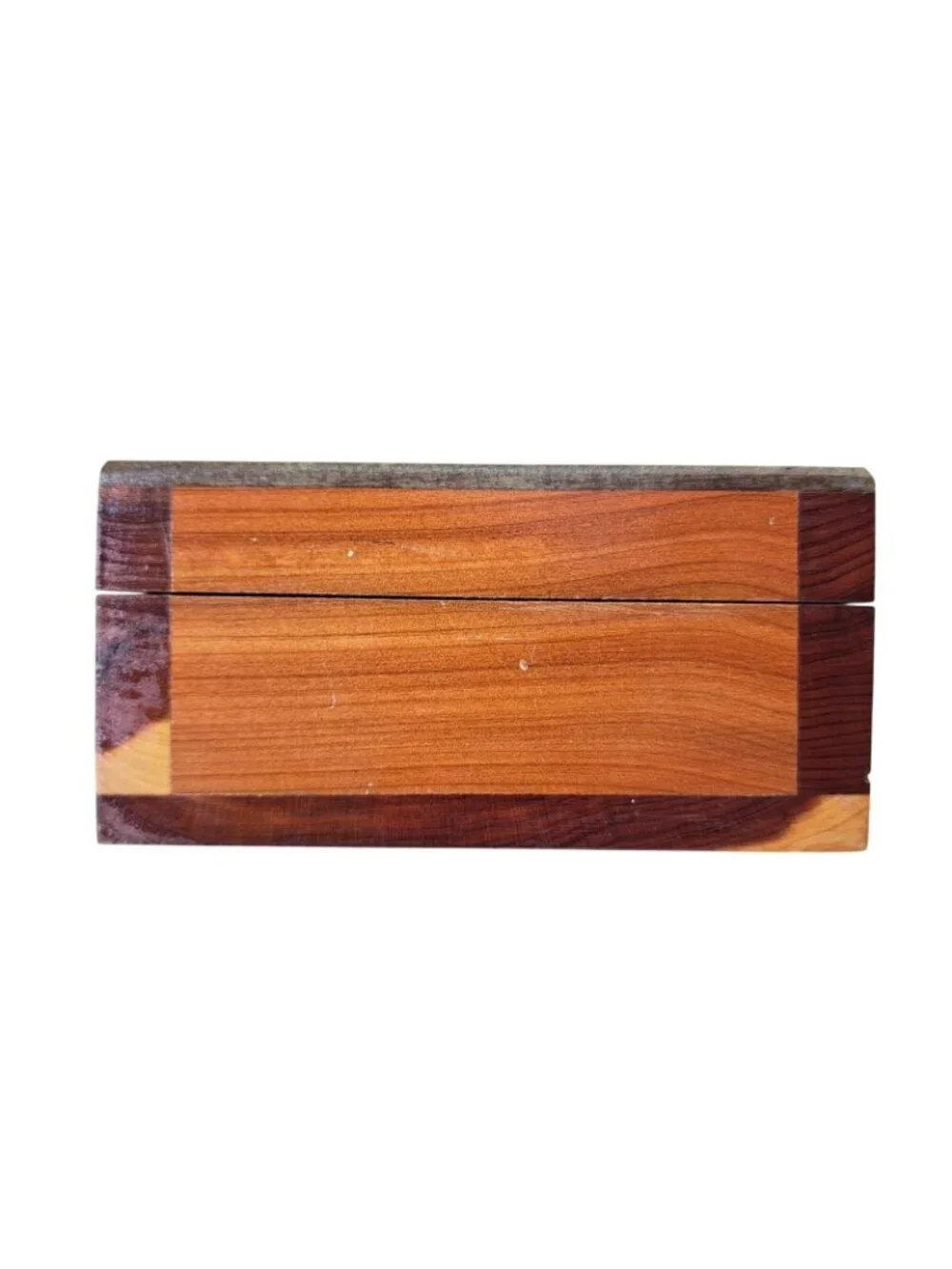 Vintage Footprints Box Cedar Wood Keepsake Inspirational Poem Storage Jewelry